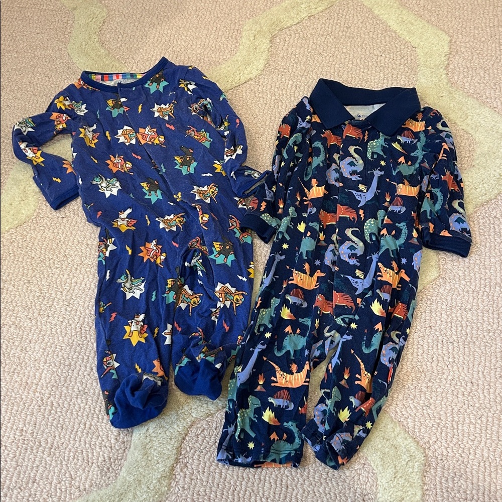 Magnetic Me Blue and Navy Dinosaur Footies
